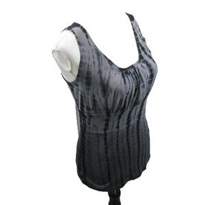 Lucy Gray/Black Tie Dye Knit Tank Top Size Small